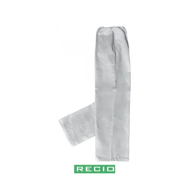 1PJ19 pantalon pijama todo goma sin bragueta con bolsillos blanco