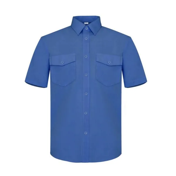9COCC016 Camisa manga corta laboral, dos bolsillos con tapeta P29