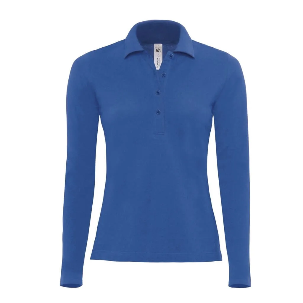 9COPGMLSAFRANWA Polo manga larga diseño mujer, B&C Safran Pure /women