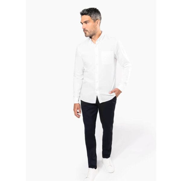 Camisa oxford manga larga entallada K516 - Imagen 11