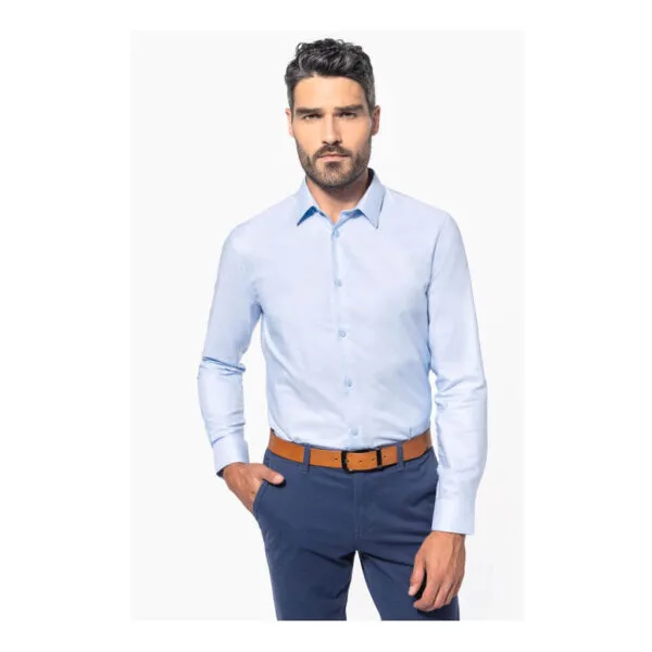 Camisa manga larga Oxford hombre K595 - Imagen 8