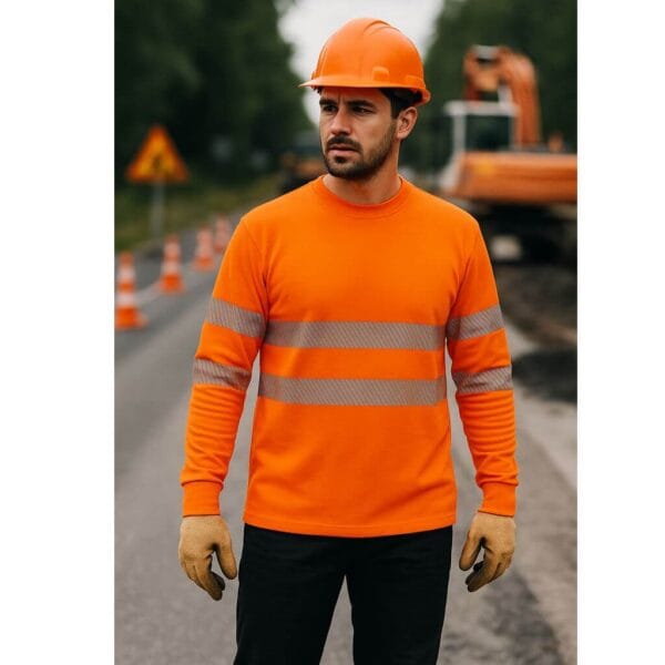 Camiseta manga larga algodón alta visibilidad RS 305618 (cinta segmentada) - Imagen 2