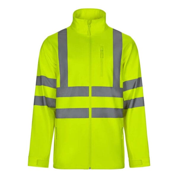 Chaqueta Soft Shell 3 capas AV 306005 Amarillo flúor frontal