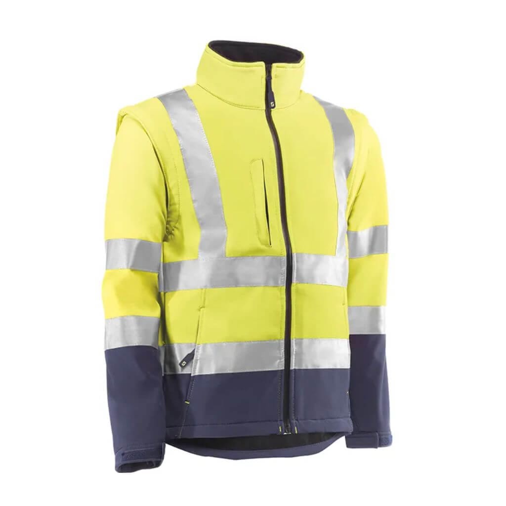 Chaqueta alta visibilidad Juba HV9810 URAL amarillo flúor/azul marino