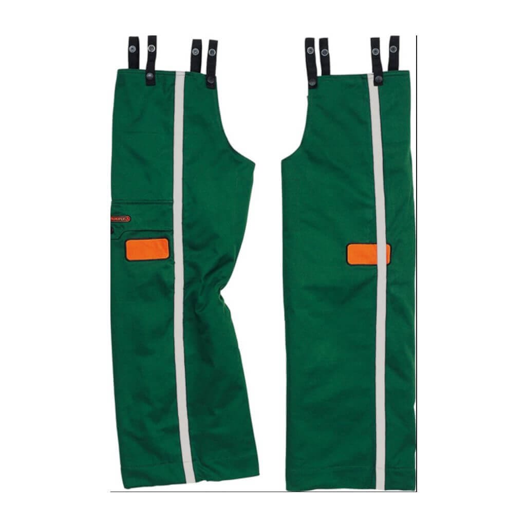 Perneras anticorte Douglas 3 Delta Plus verde-naranja