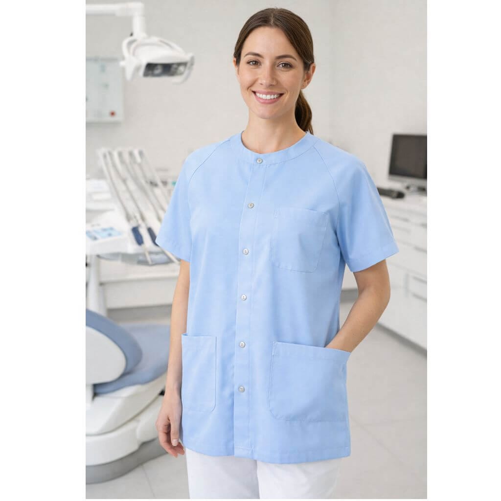 Casaca pijama sanitaria de manga ranglán con triple bolsillo - Imagen 2